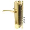 Импорт из сайта,Замок врезной с ручкой 0203 GP золото АЛЛЮР